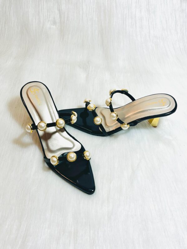 Women Kitten heel with Pearl emblishment - Image 2