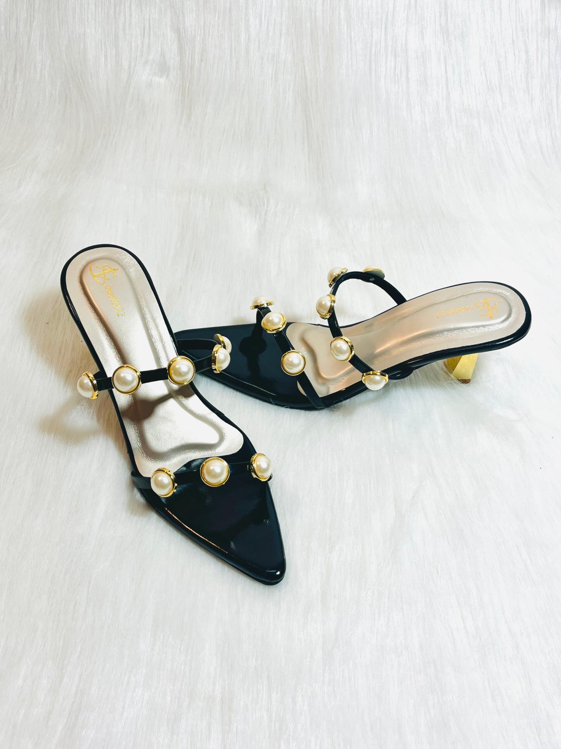 Women Kitten heel with Pearl emblishment - Image 2