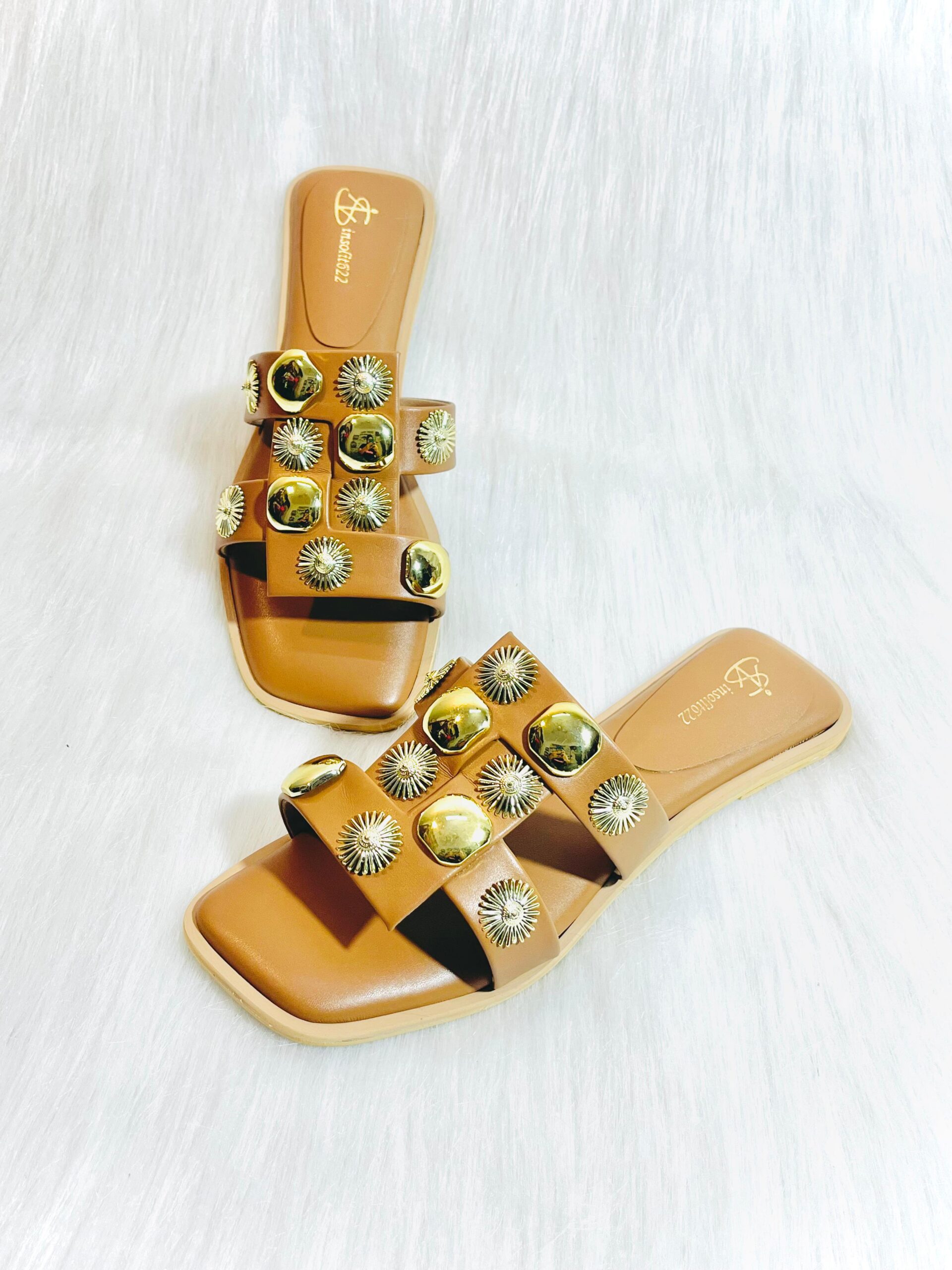 Women Festive Studded Flats - Image 4