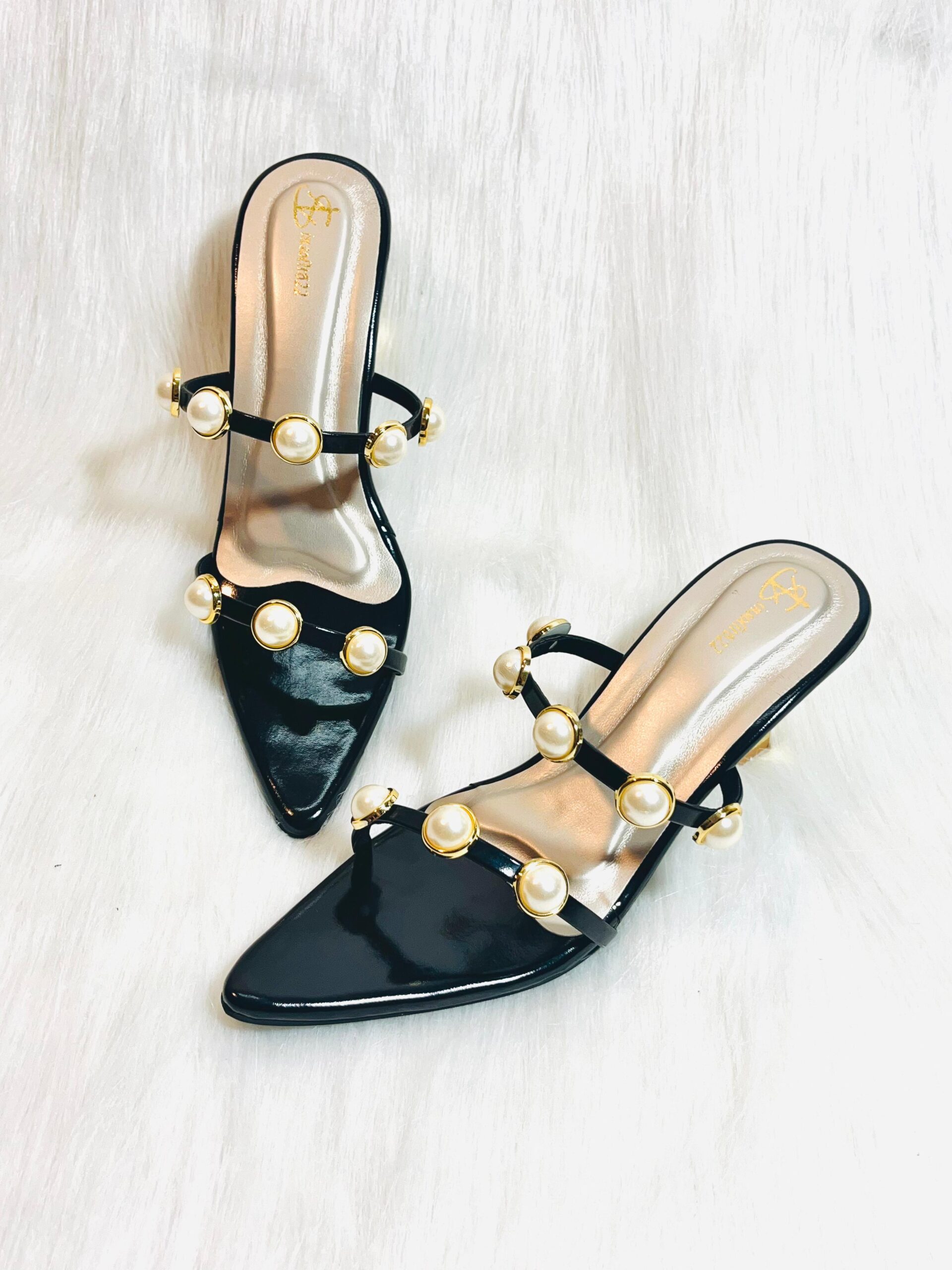 Women Kitten heel with Pearl emblishment - Image 3