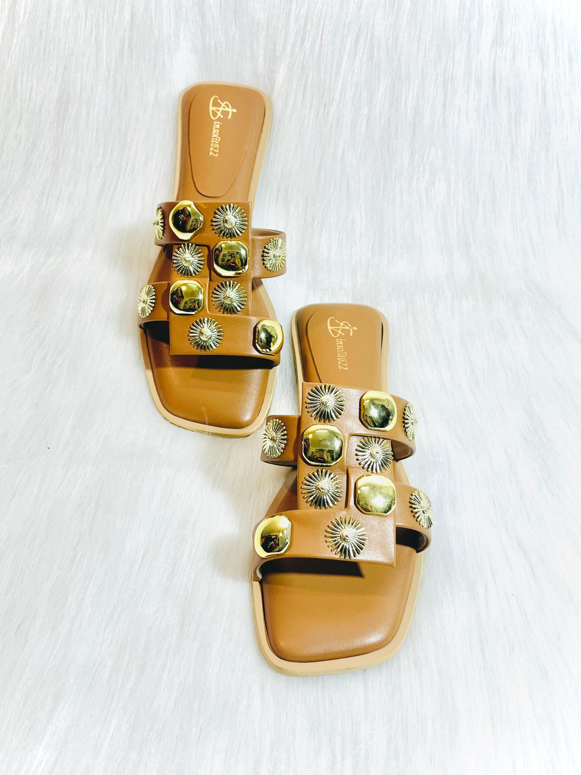 Women Festive Studded Flats - Image 6