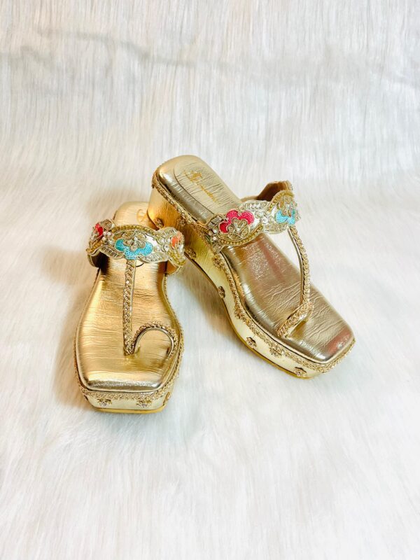 Golden Wedding Kolhapuri wedges - Image 6