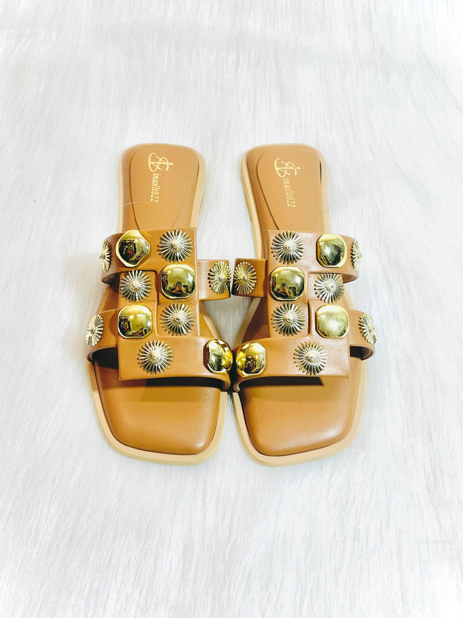 Women Festive Studded Flats - Image 9