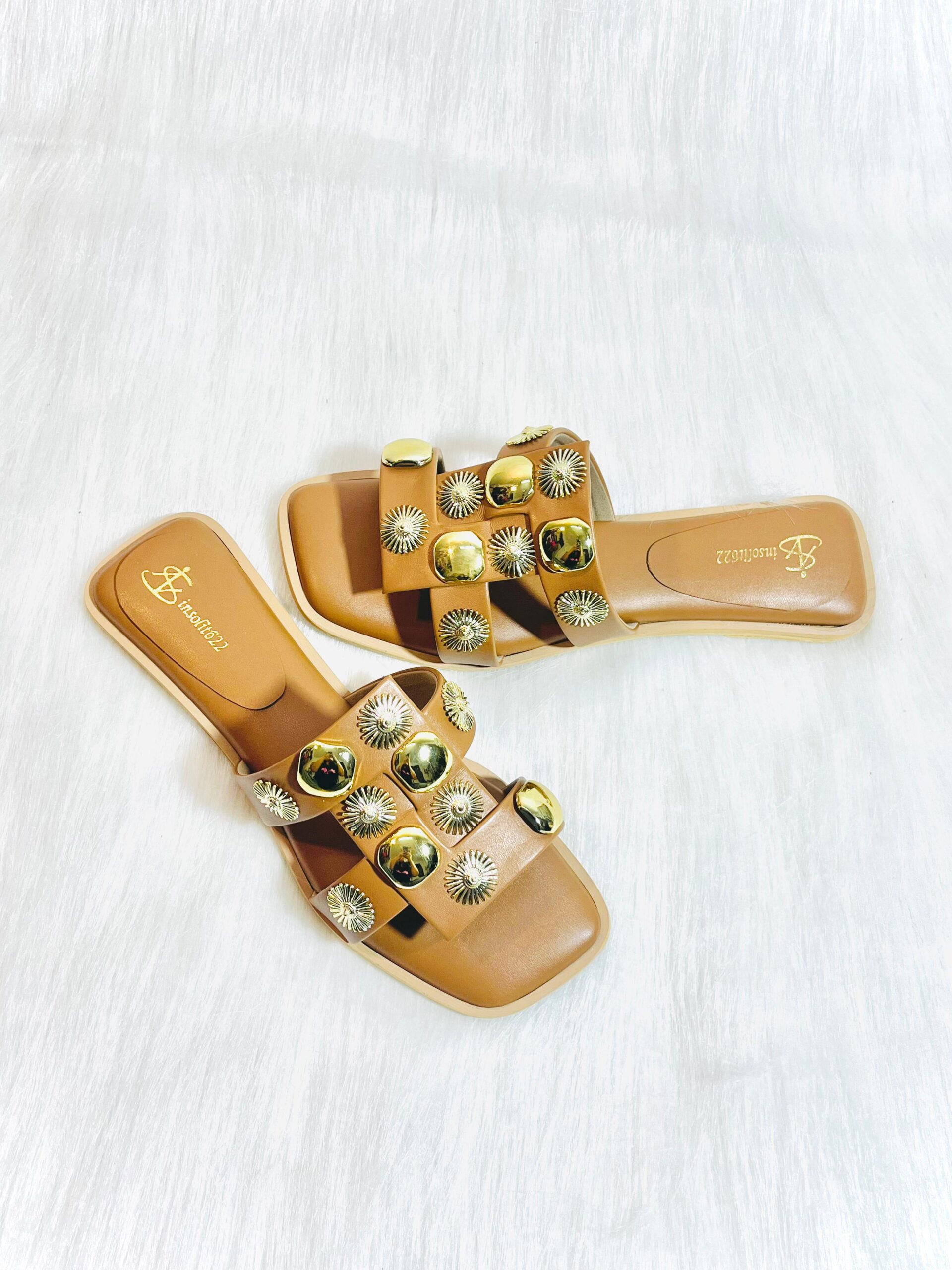 Women Festive Studded Flats - Image 7