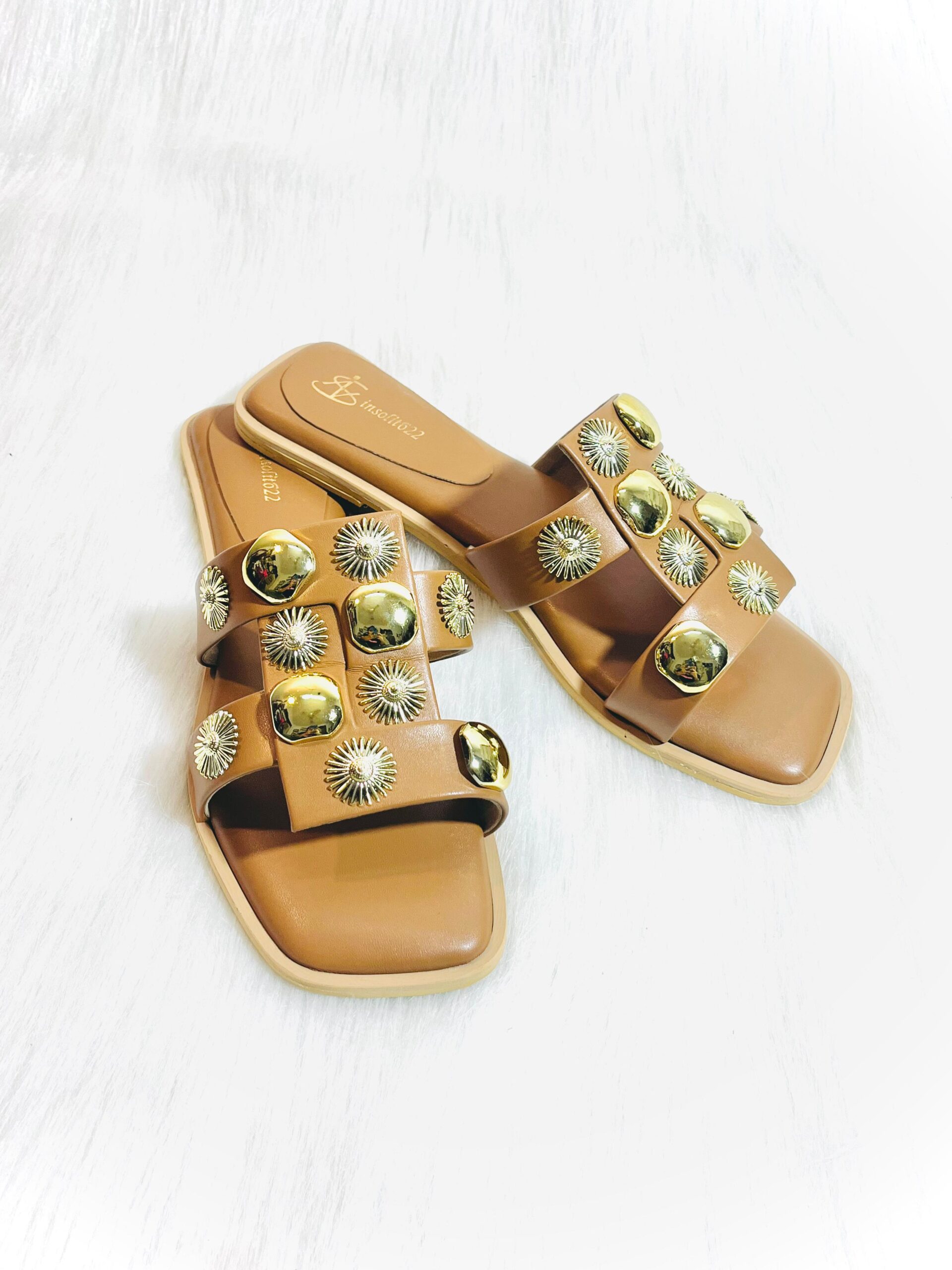 Women Festive Studded Flats - Image 8