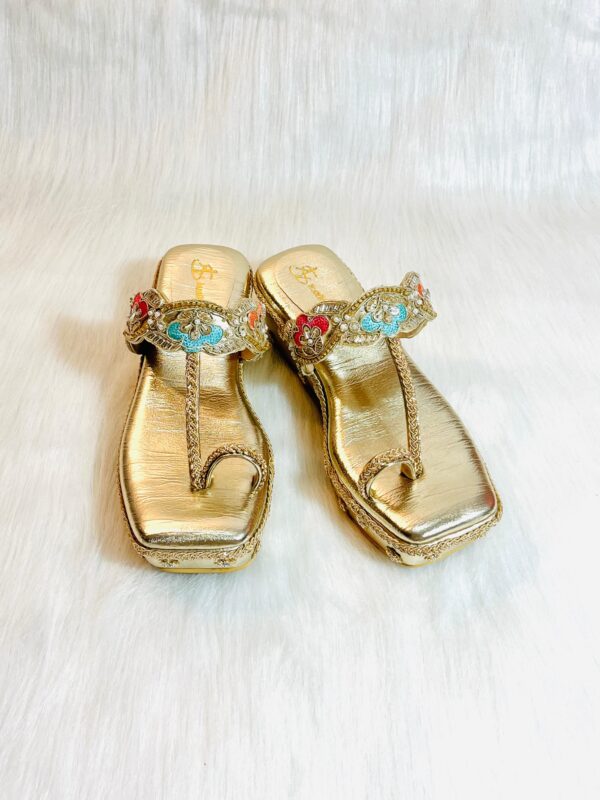 Golden Wedding Kolhapuri wedges - Image 4