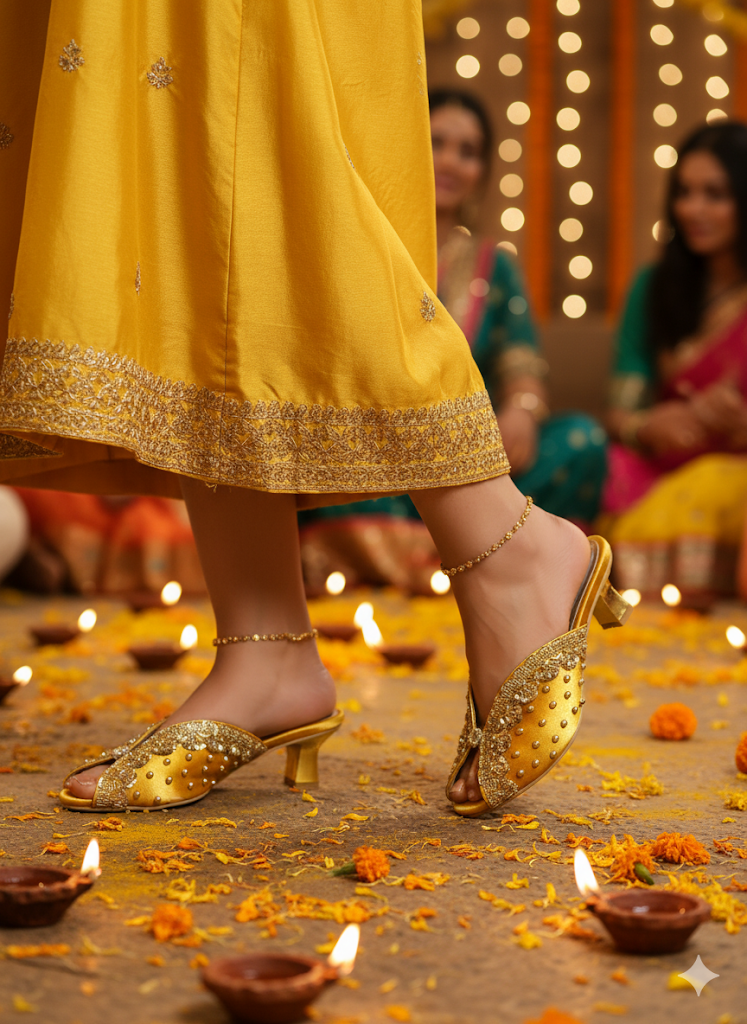 Women Festive kitten block Heel - Image 9