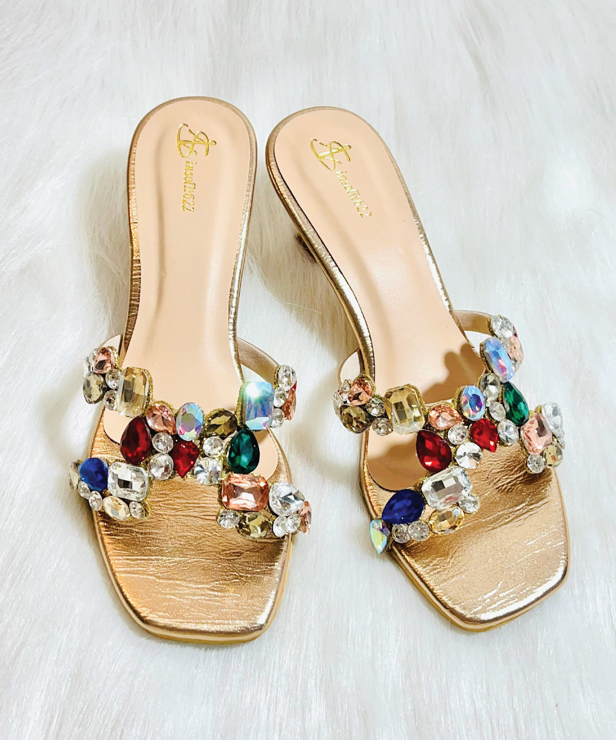 Women Festive Rosegold Heels