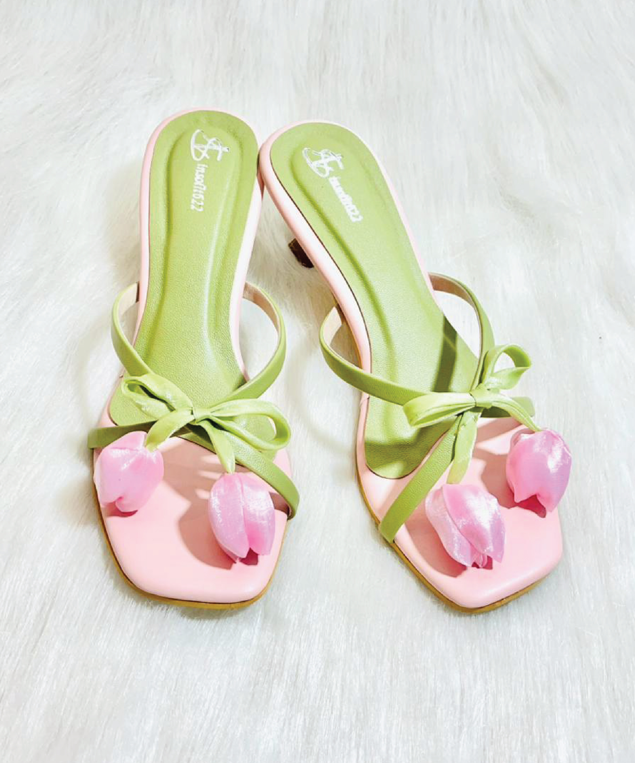Women pinkTulip heels